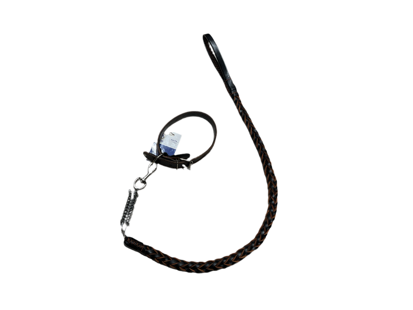 Correa con collar cuero