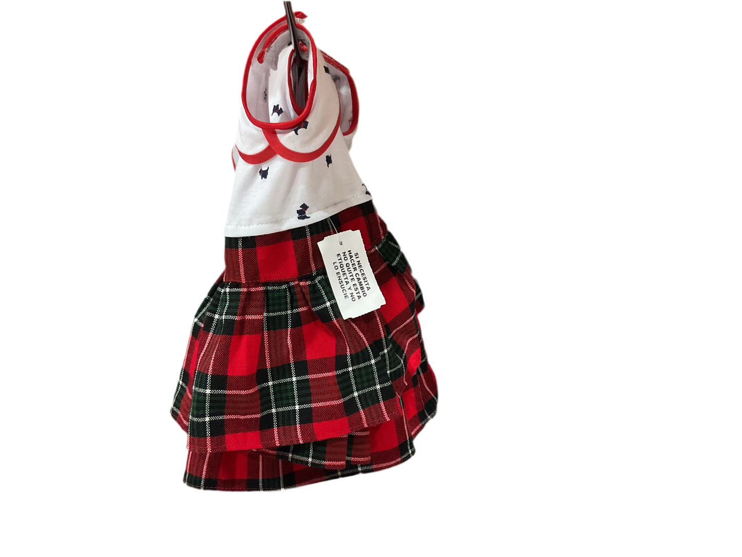 Vestido cuadros rojo/blanco/negro 130