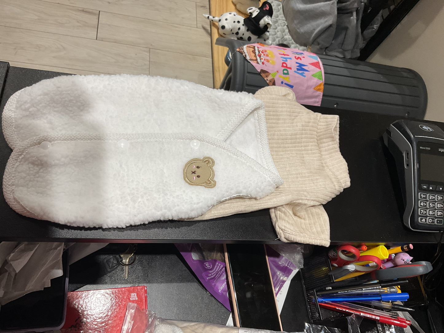 Juego beige de dos piezas osito