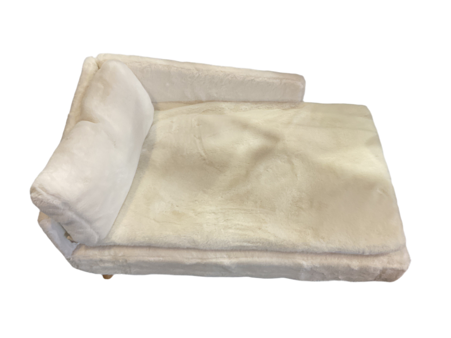 Cama peluche blanca 024