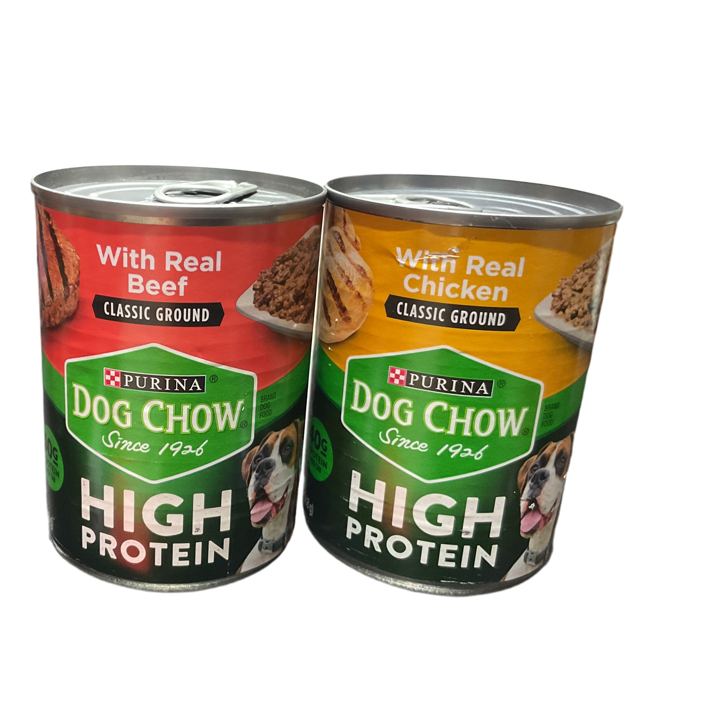 Dog chow lata high protein