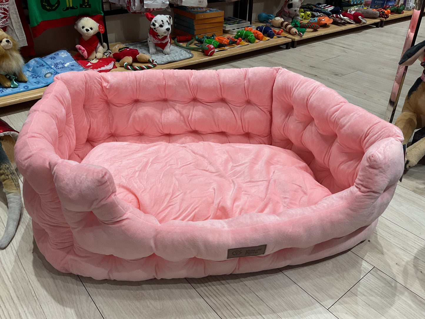 Cama rosada con paredes vida de perro XL 119