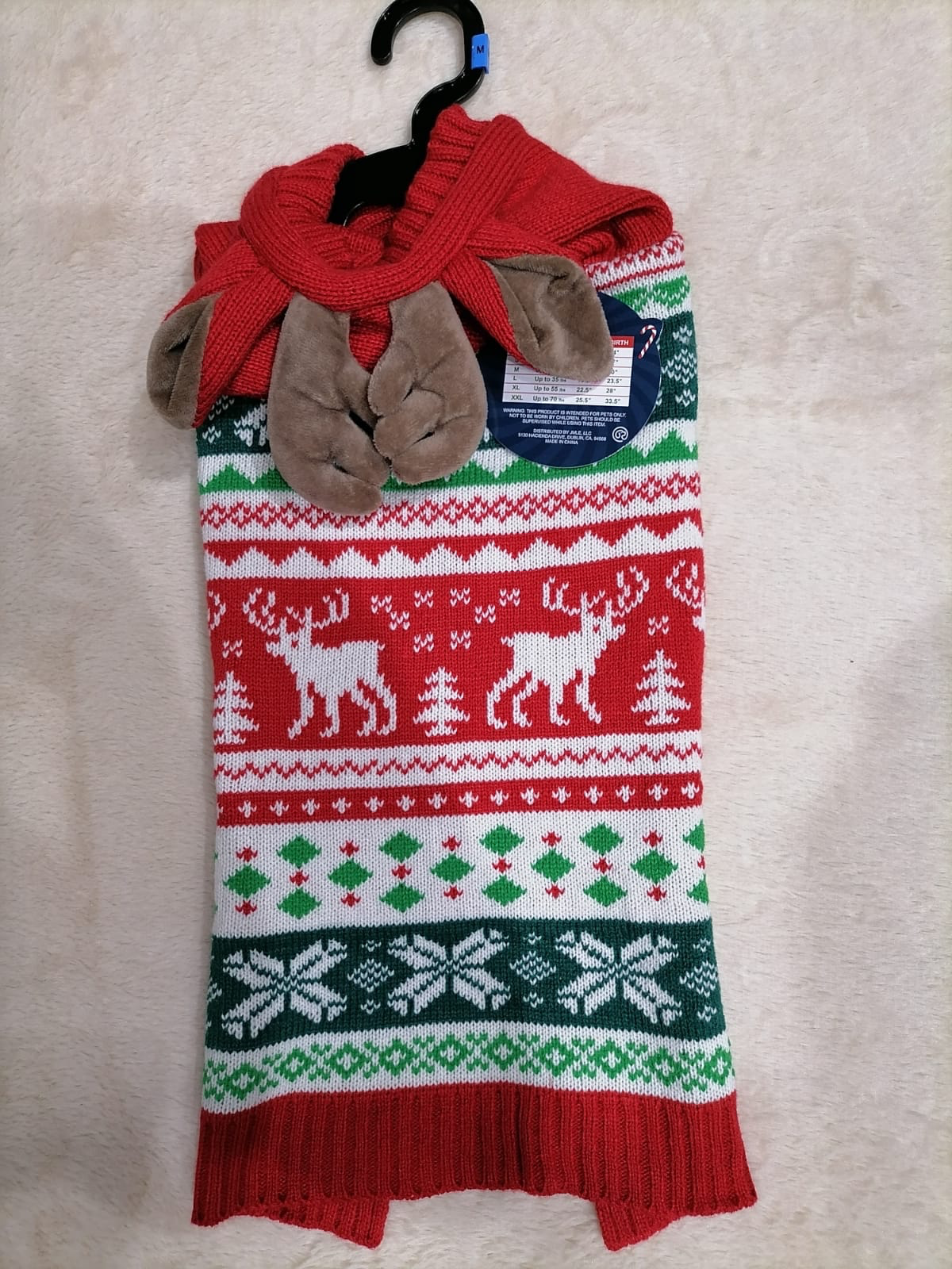 Chaleco Navideño con Capucha para Mascota