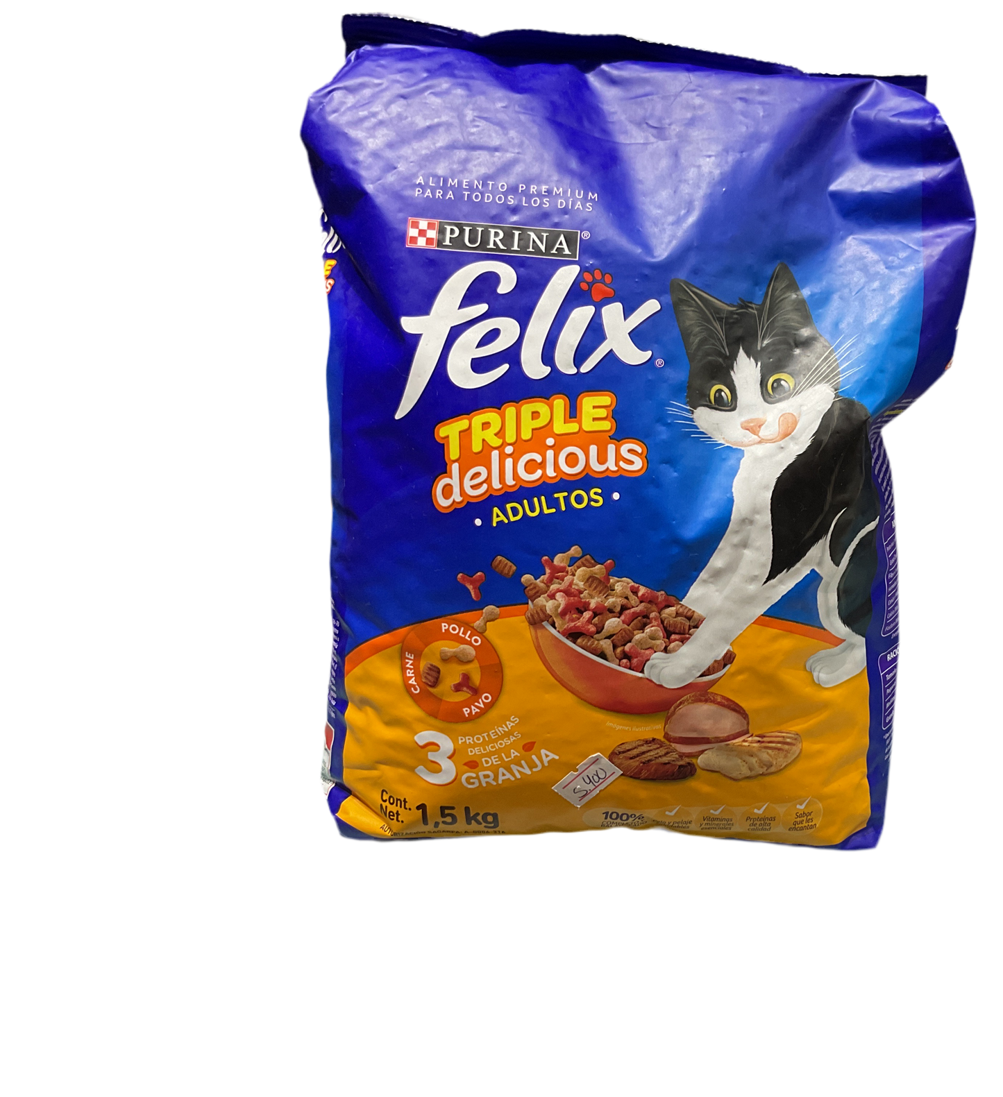 Alimento gato feliz triple delicious