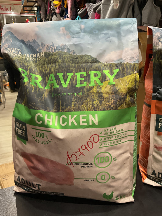 Bravery chicken 4 kilos  adulto