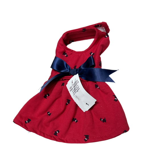 Ropa vestido rojo perritos