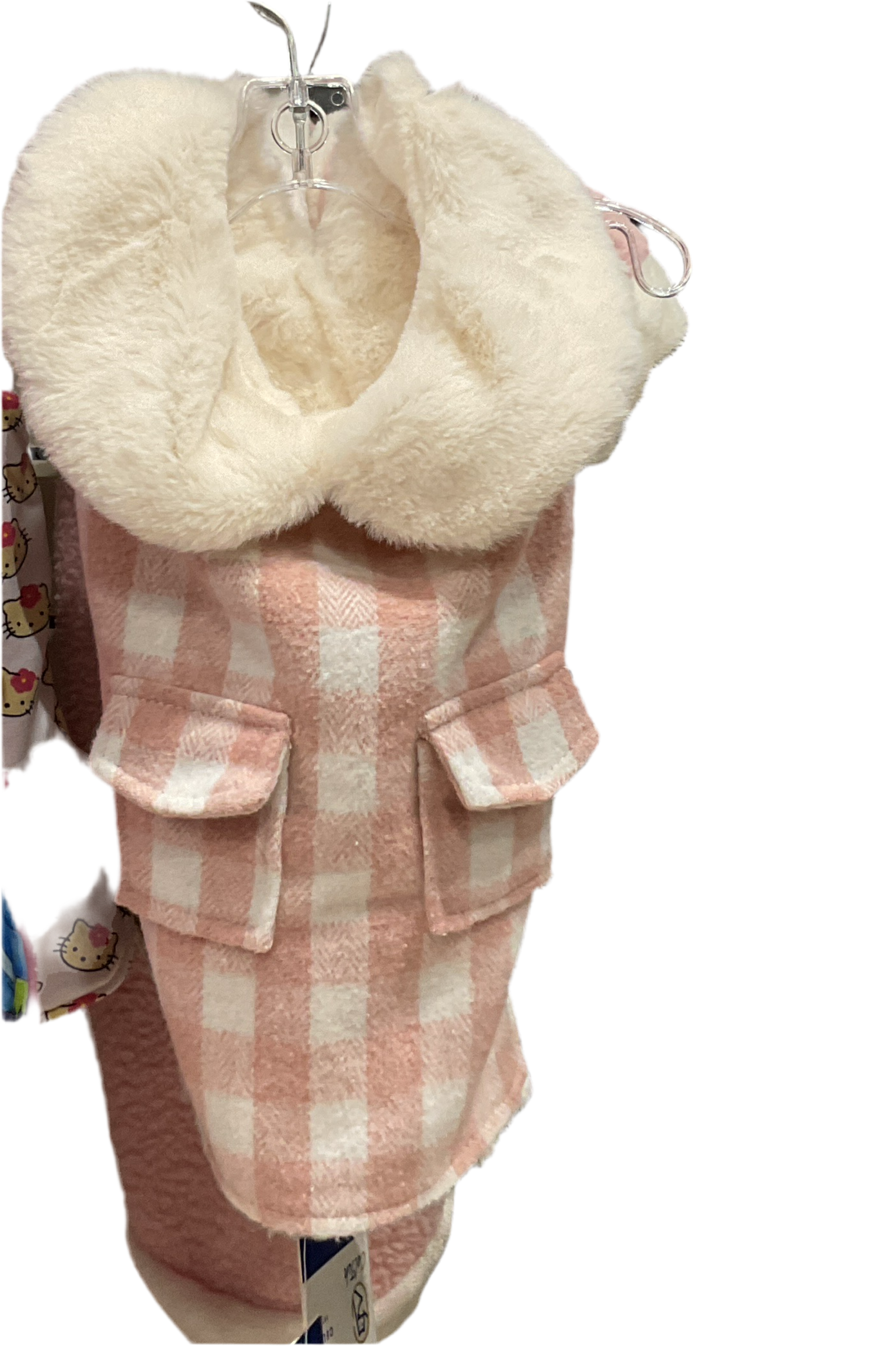 Abrigo invierno peluche palo de rosa