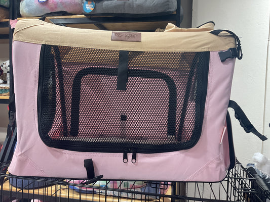 Transportadora  grande suave beige , azul y rosa
