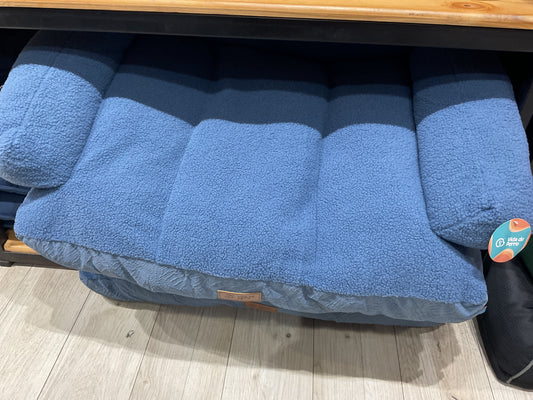 Cama para perro azul grande 91x71x225cm