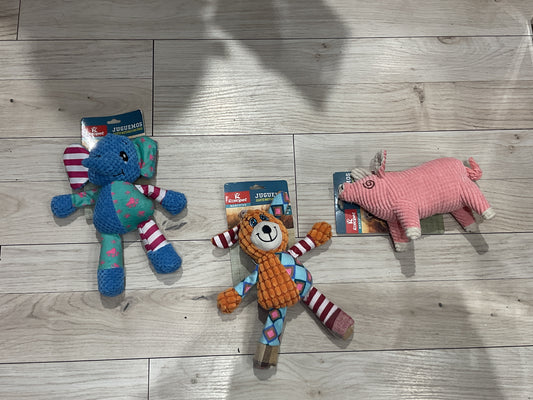 Juguete peluches  cerdo, elefante, perro, zorro