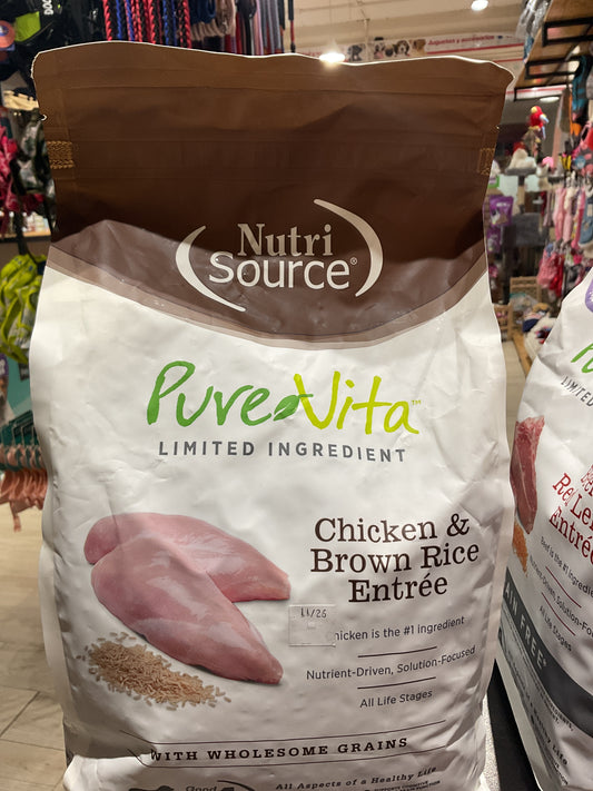 Alimento Nutri Source Pure Vita  chicken y brown rice entree