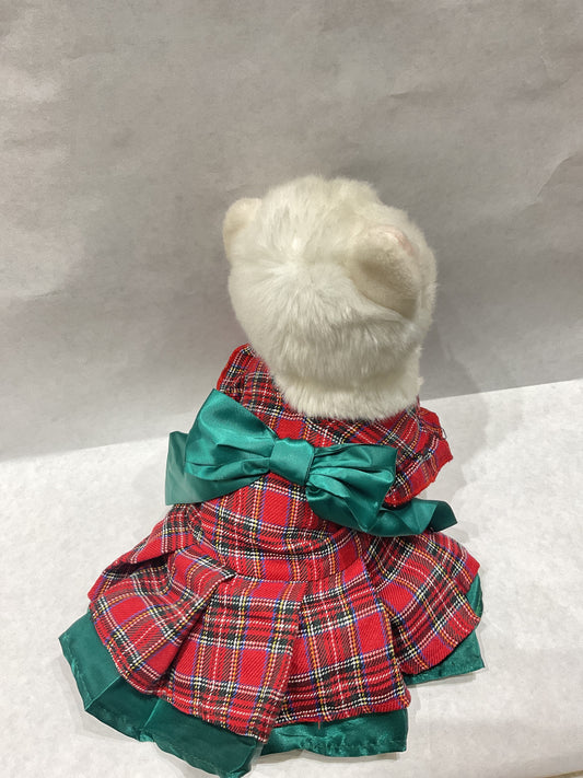 Vestido navideño  lazo verde