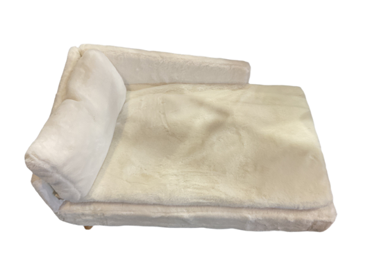 Cama peluche blanca 024
