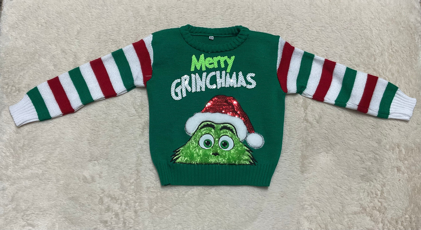Suéter navideño de Merry Grinchmas para niños