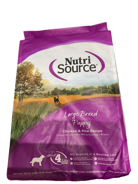 Nutri Source Large Breed puppy chicken and rice 5.4