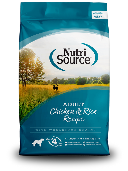 Alimento Nutri Source Perro 26 libras Adulto Chicken y Rice Recipe