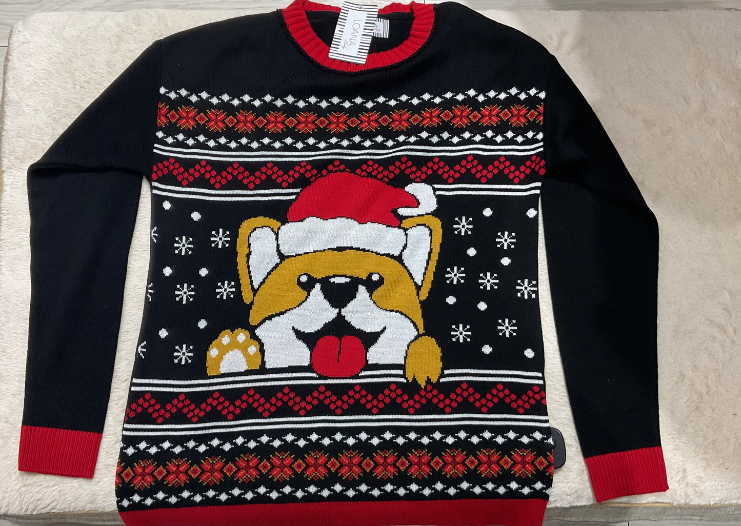 Suéter navideño de oso para dama